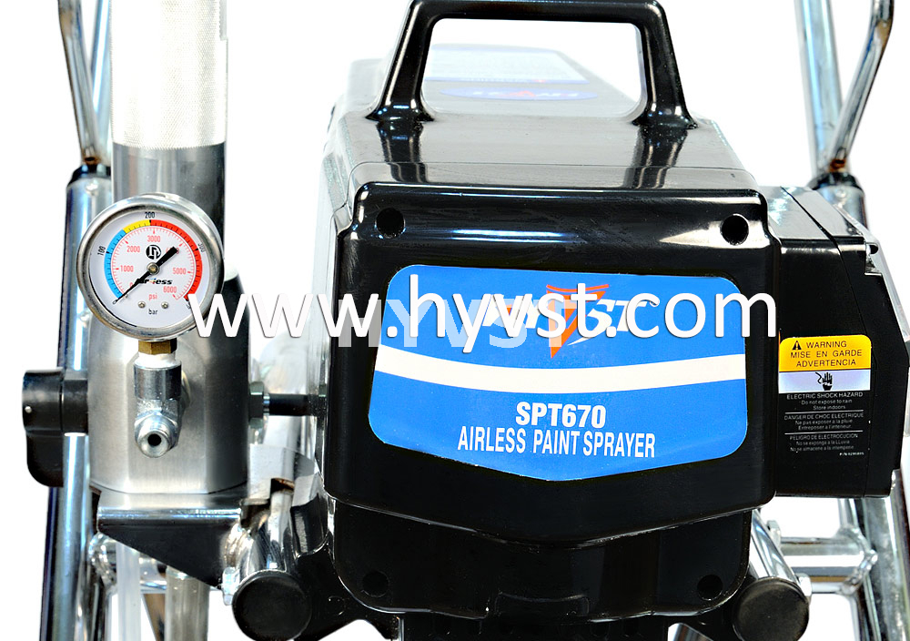 SPT670 Penyembur Cat Tanpa Udara Elektrik Profesional Dengan Pam Omboh